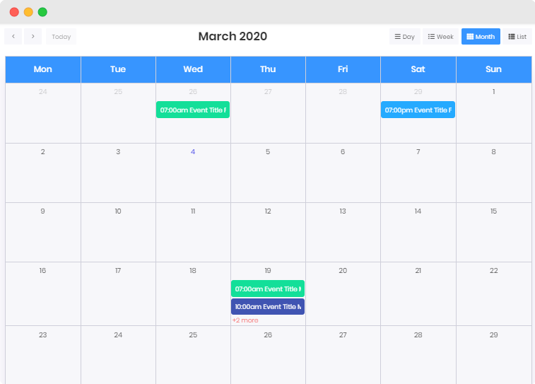 event calendar wordpress